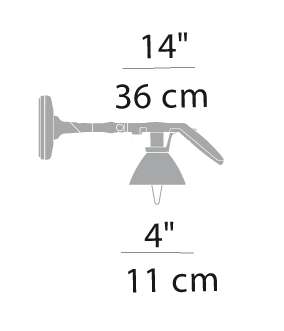 luceplan fortebraccio spot wandleuchte 60w ma e