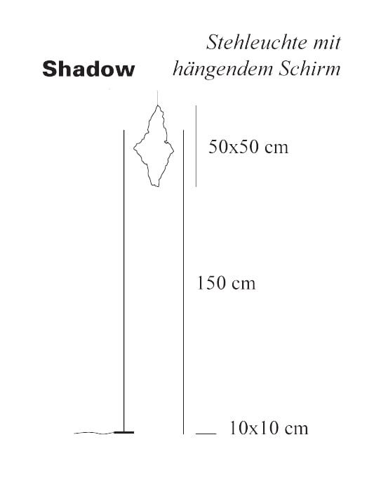 catellani smith shadow stehleuchte mit ha ngendem schirm 07 technische zeichnung