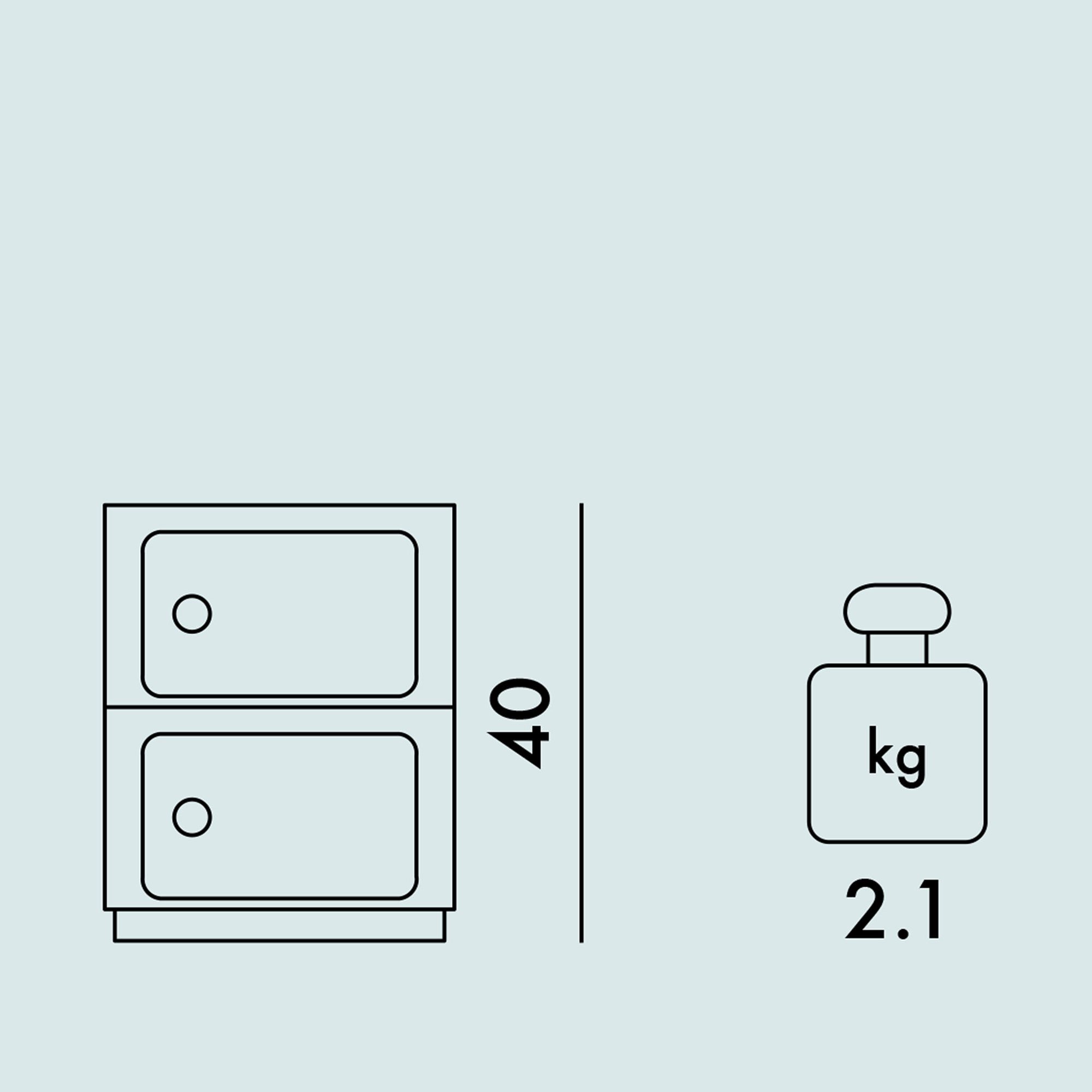 Kartell Componibili 2 Elemente Container (rot)
