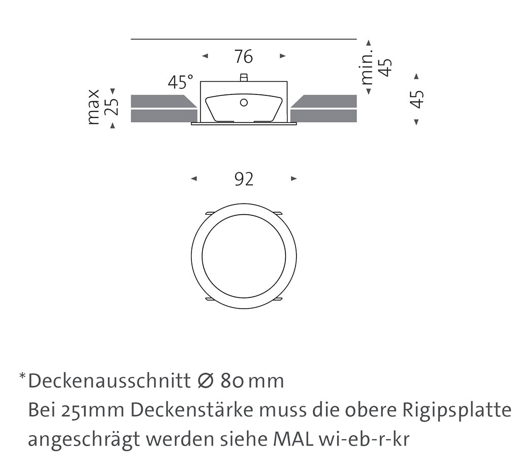 Mawa Design Wittenberg 4.0 wi4-eb-1r-dl Einbaustrahler - weiß matt - Lagerabverkauf