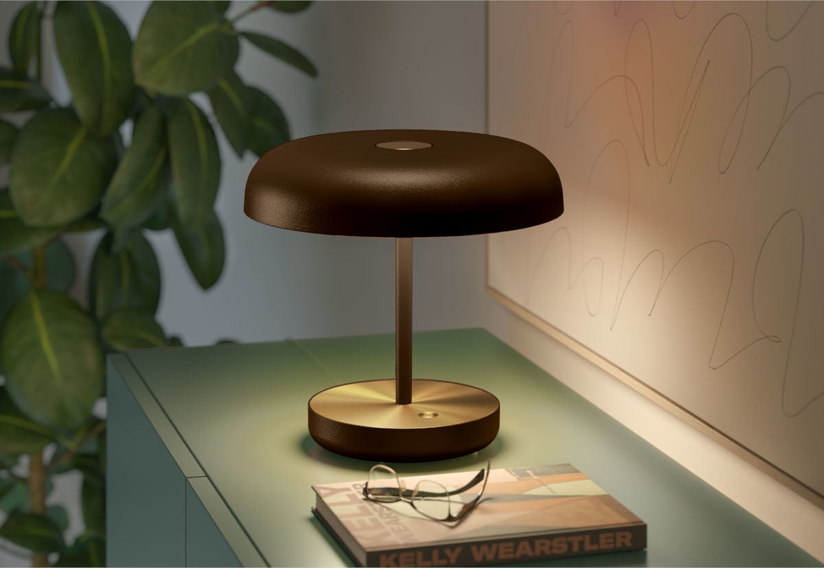 Lumen Center Zero 02 Tischleuchte (177 Champagne Gold, extra-warmweiß (2700 K))