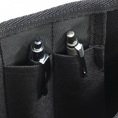 360° Taschen Barkasse Laptoptasche (weiß / Persenning grau, Stencil Aufschrift, Gurt grau)