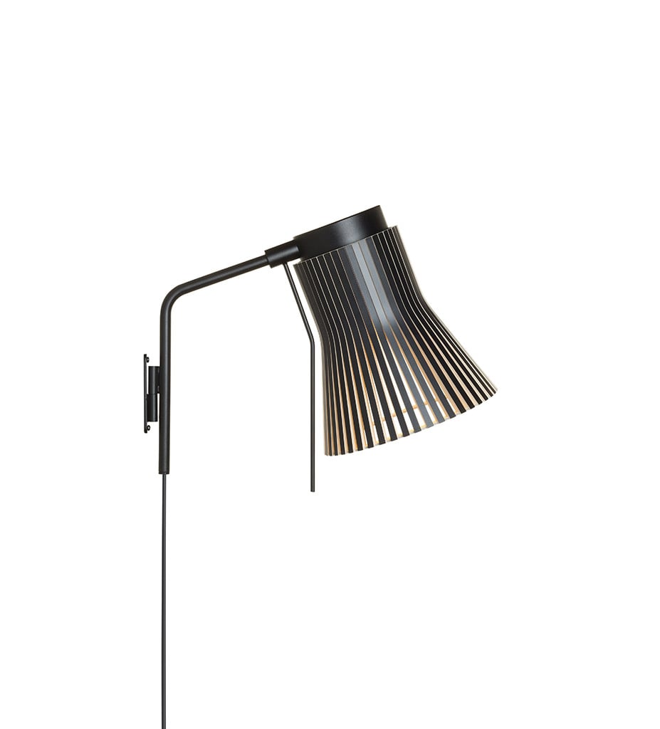 Secto Design Petite 4630 Wandleuchte (mit Kabel und Schalter, schwarz)