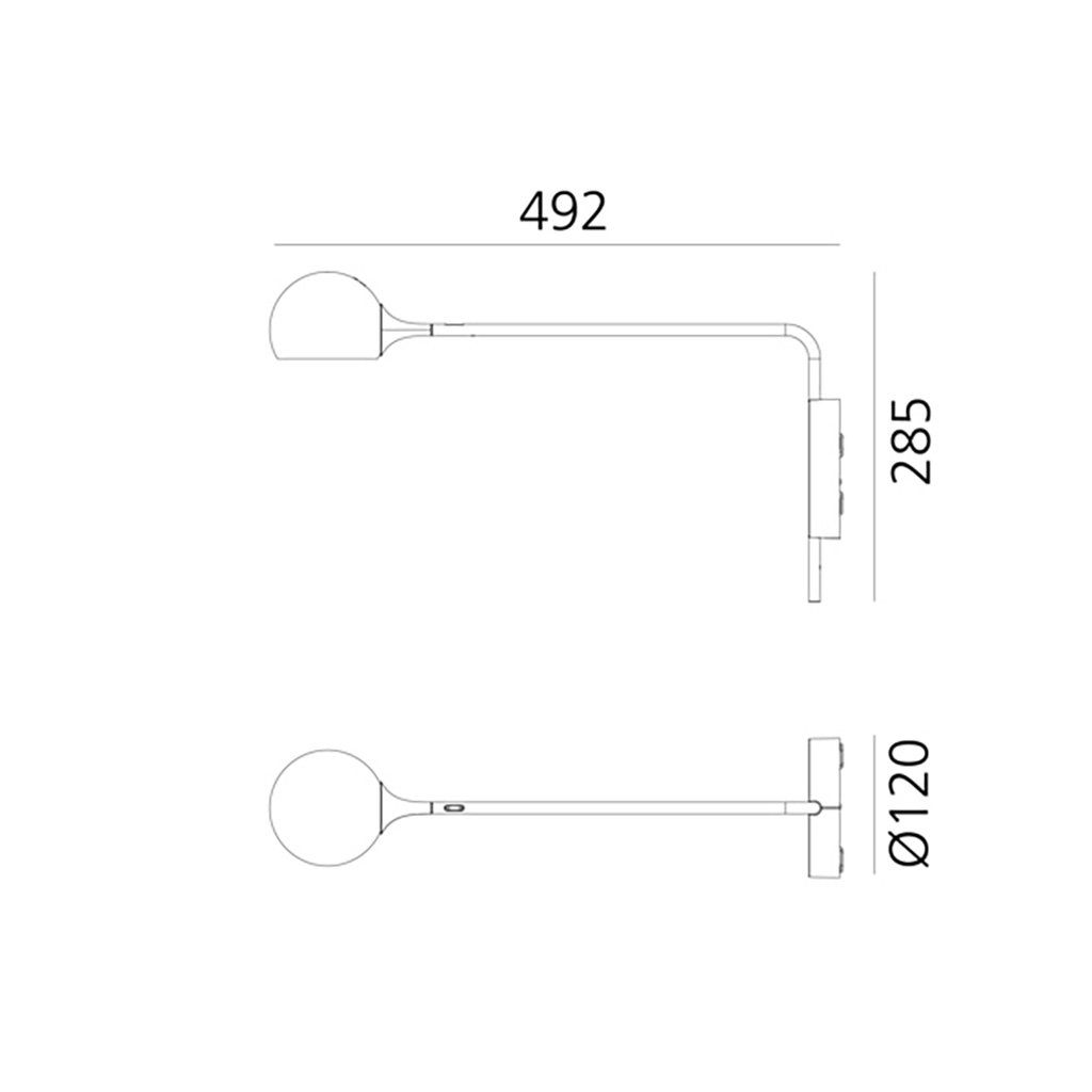 Artemide Ixa Wandleuchte (weißgrau)