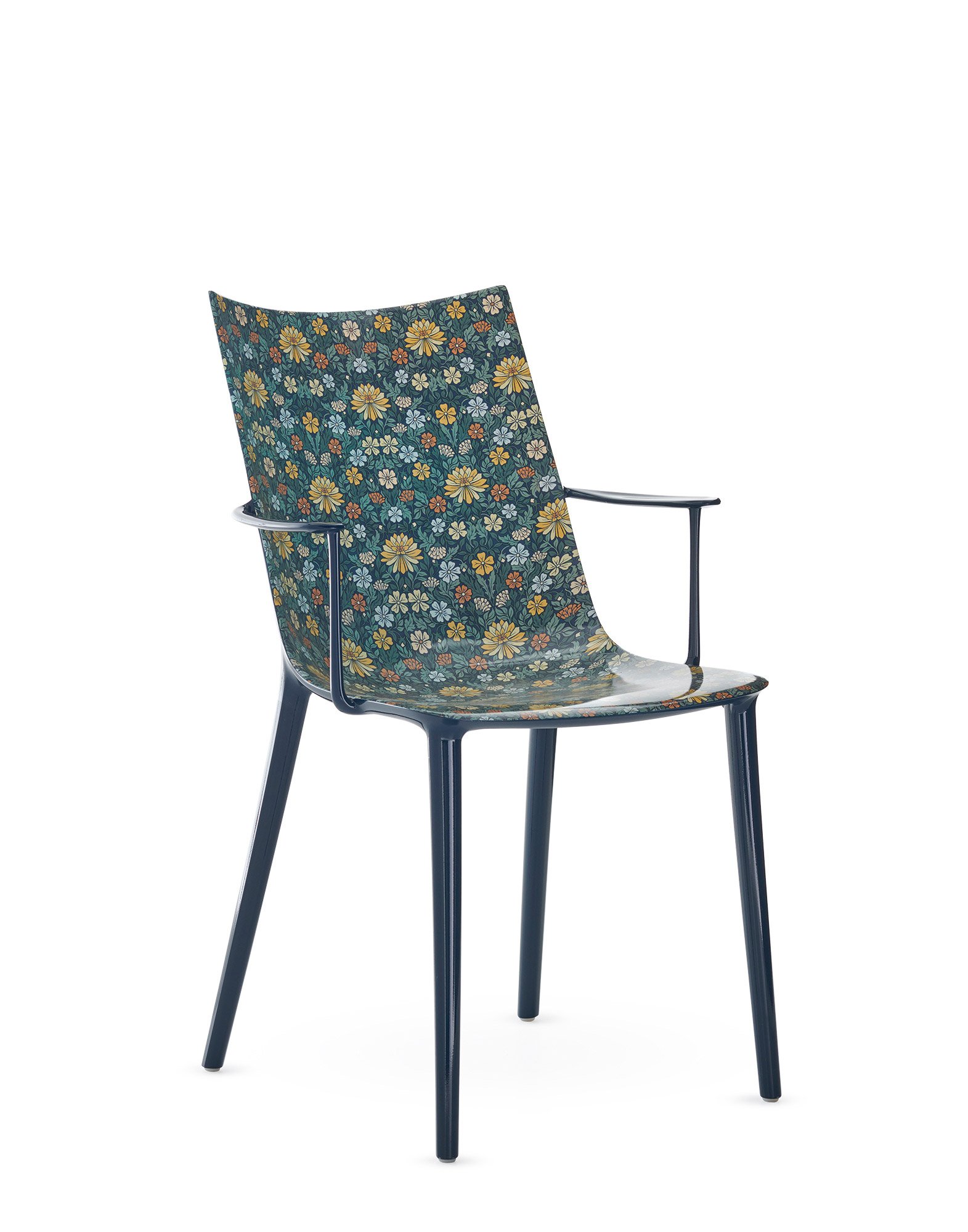 Kartell H.H.H. Stuhl Graphic Impression (Moonflower weiß)