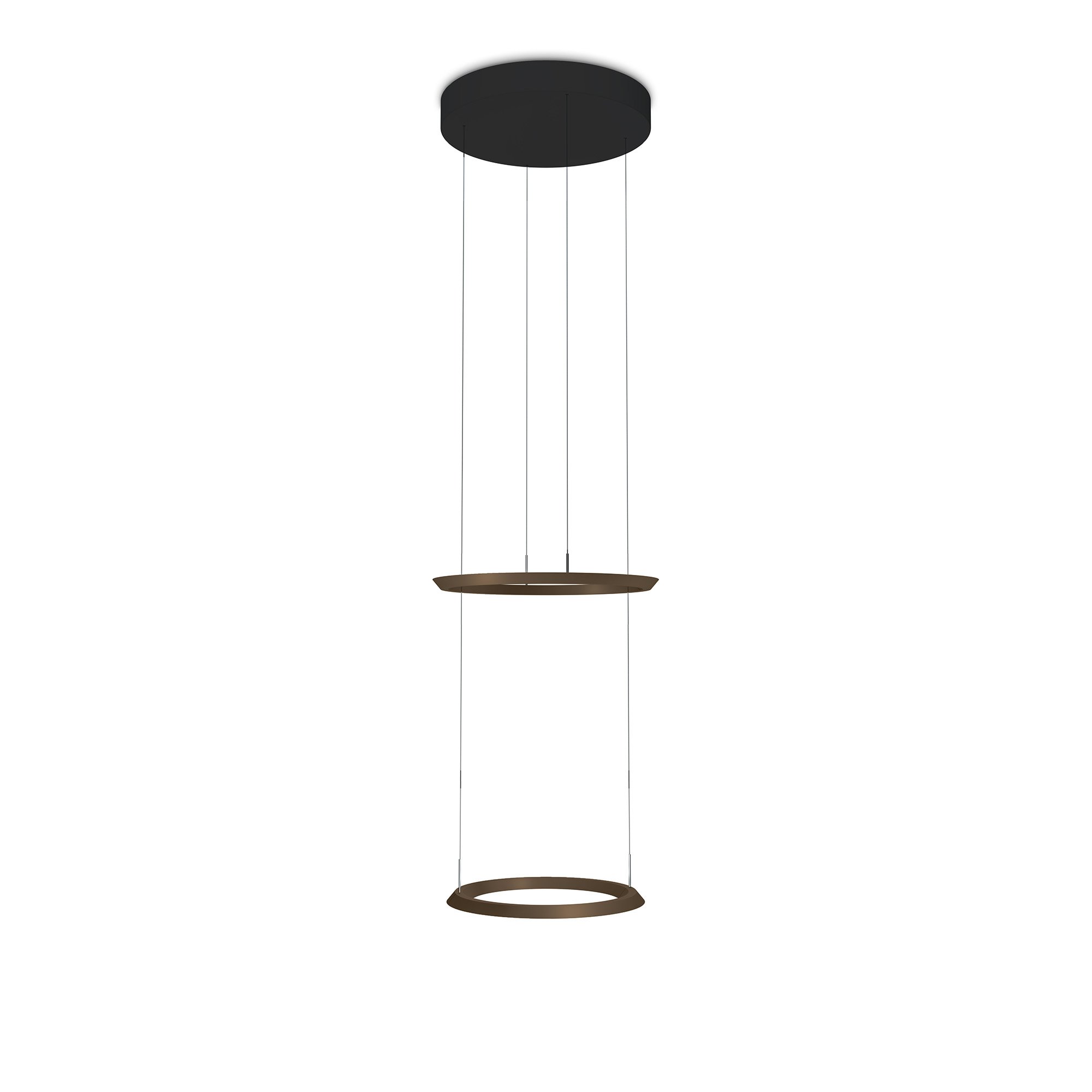 Oligo Yano LED Pendelleuchte mit schwarzem Baldachin (bronze)