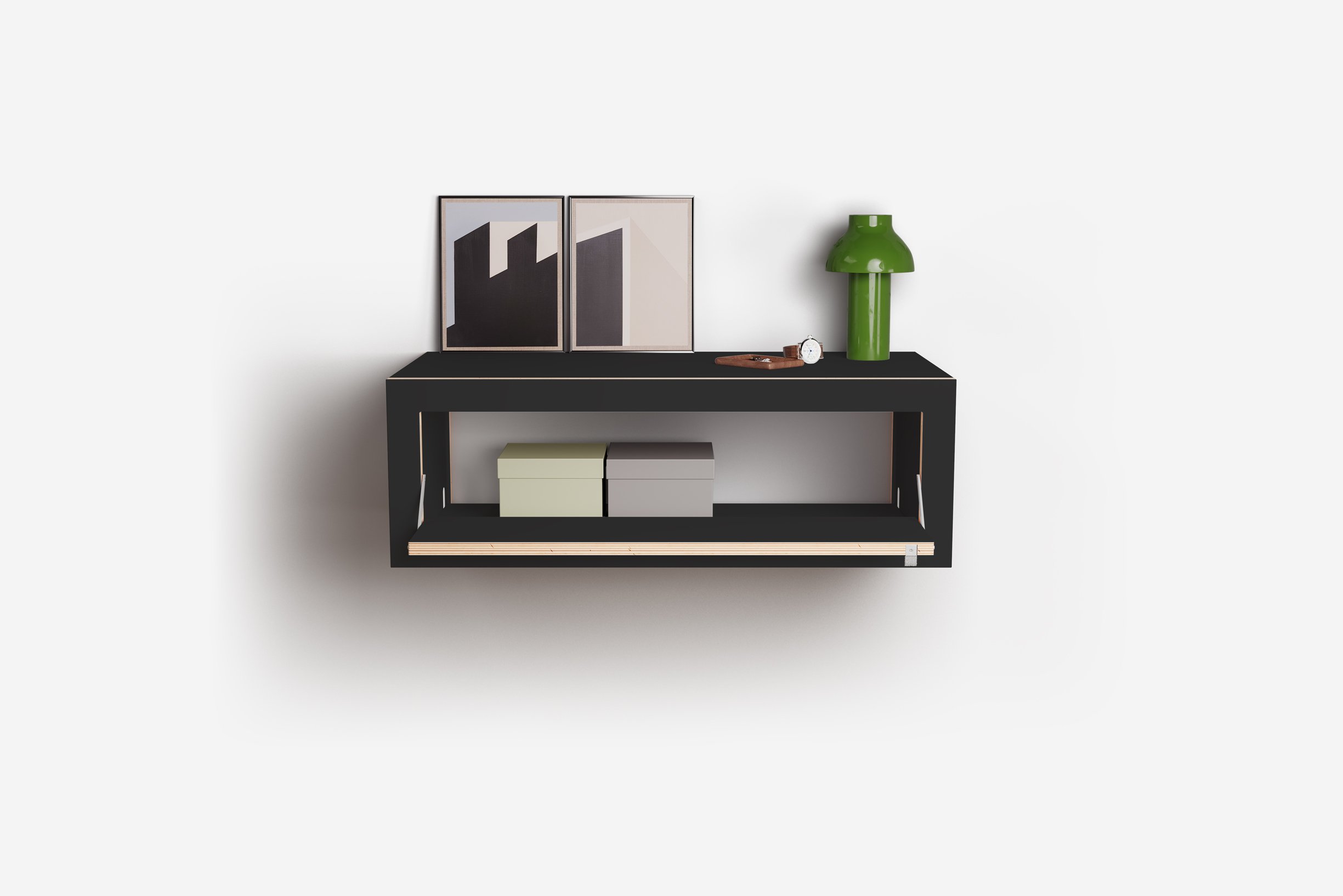 Ambivalenz Fläpps Box Wandkonsole 80x27x40 (weiß)