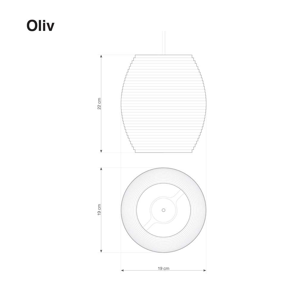 graypants oliv pendelleuchte technische zeichnung