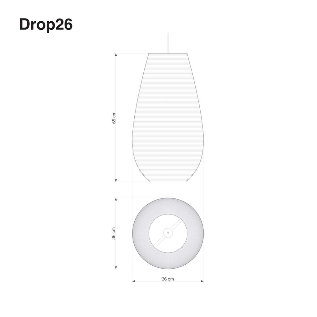 graypants drop26 pendelleuchte technische zeichnung
