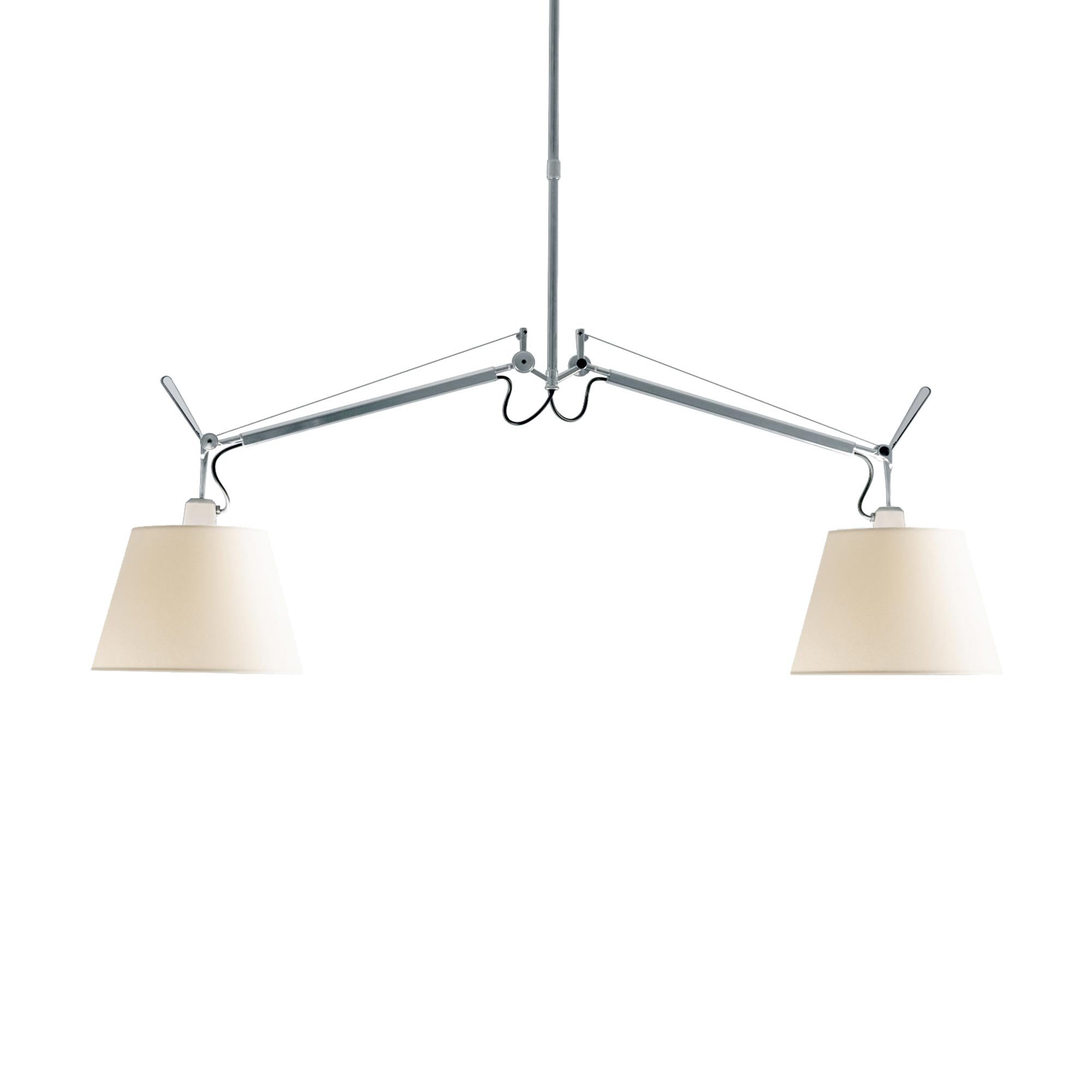 Artemide Tolomeo Basculante 2 Bracci Pendelleuchte (Ø 24cm Pergamentschirm)