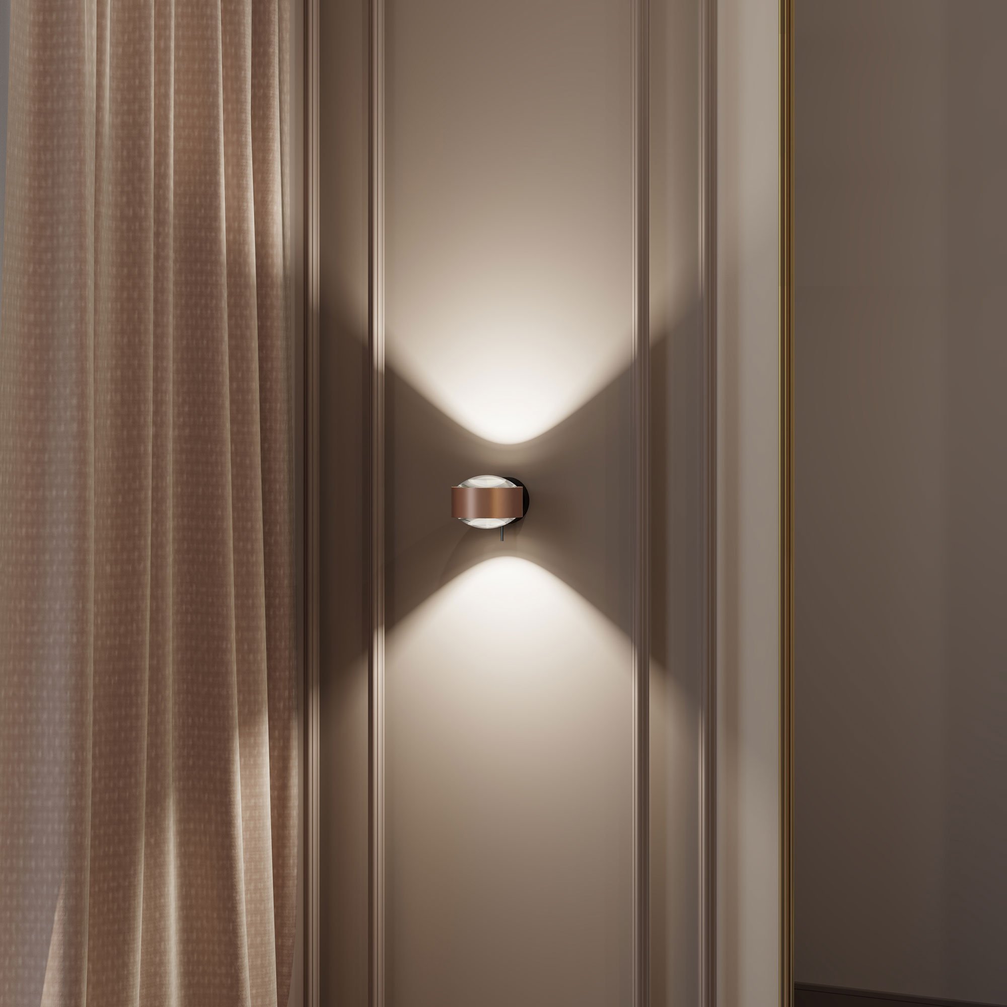 Top Light Avantgarde Puk! 120 Wall LED Wandleuchte (nickelmatt, ohne Abdeckung (für Nachbestellungen))