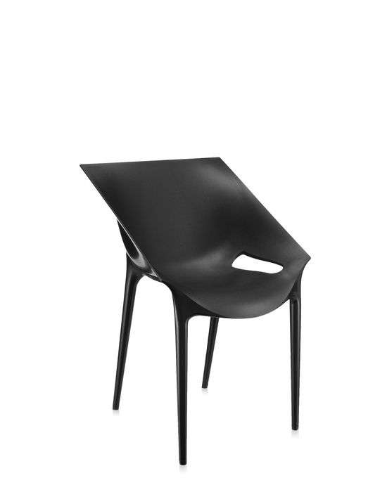 kartell dr yes armlehnstuhl schwarz seite