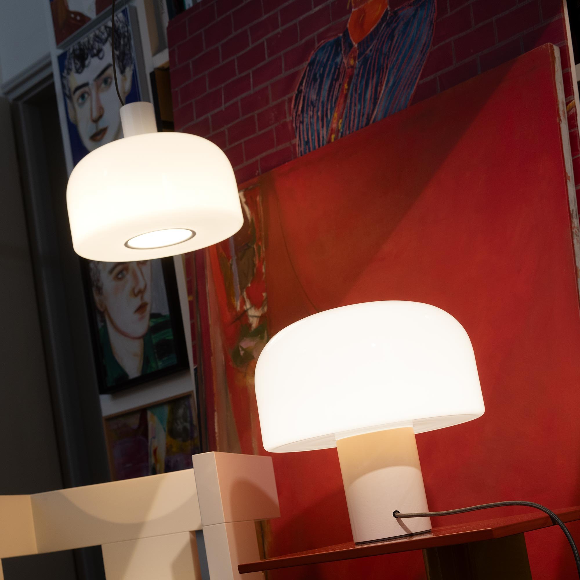 Flos Bellhop Glass S2 Pendelleuchte (weiß)