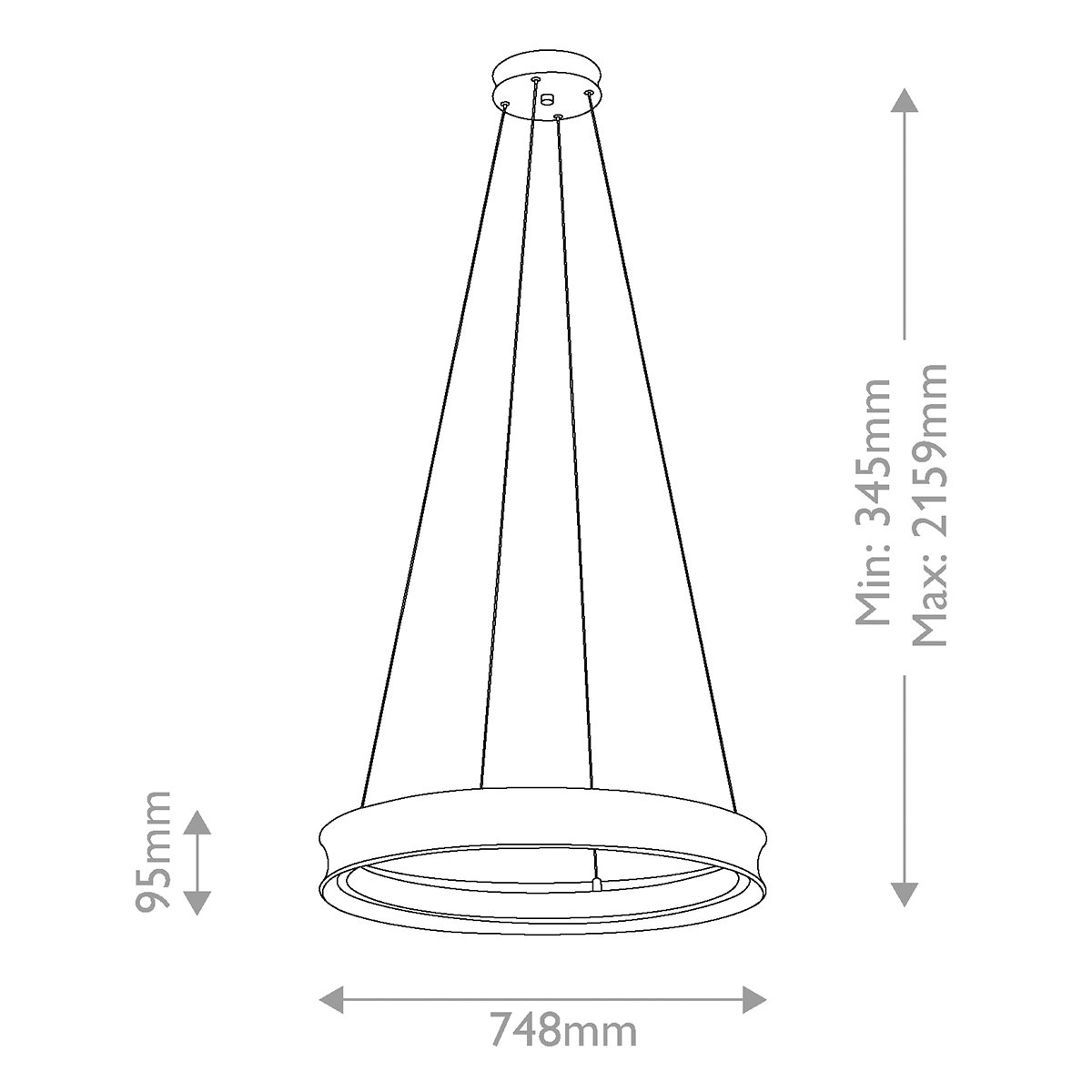 Elstead Lighting Larousse LED Pendelleuchte medium