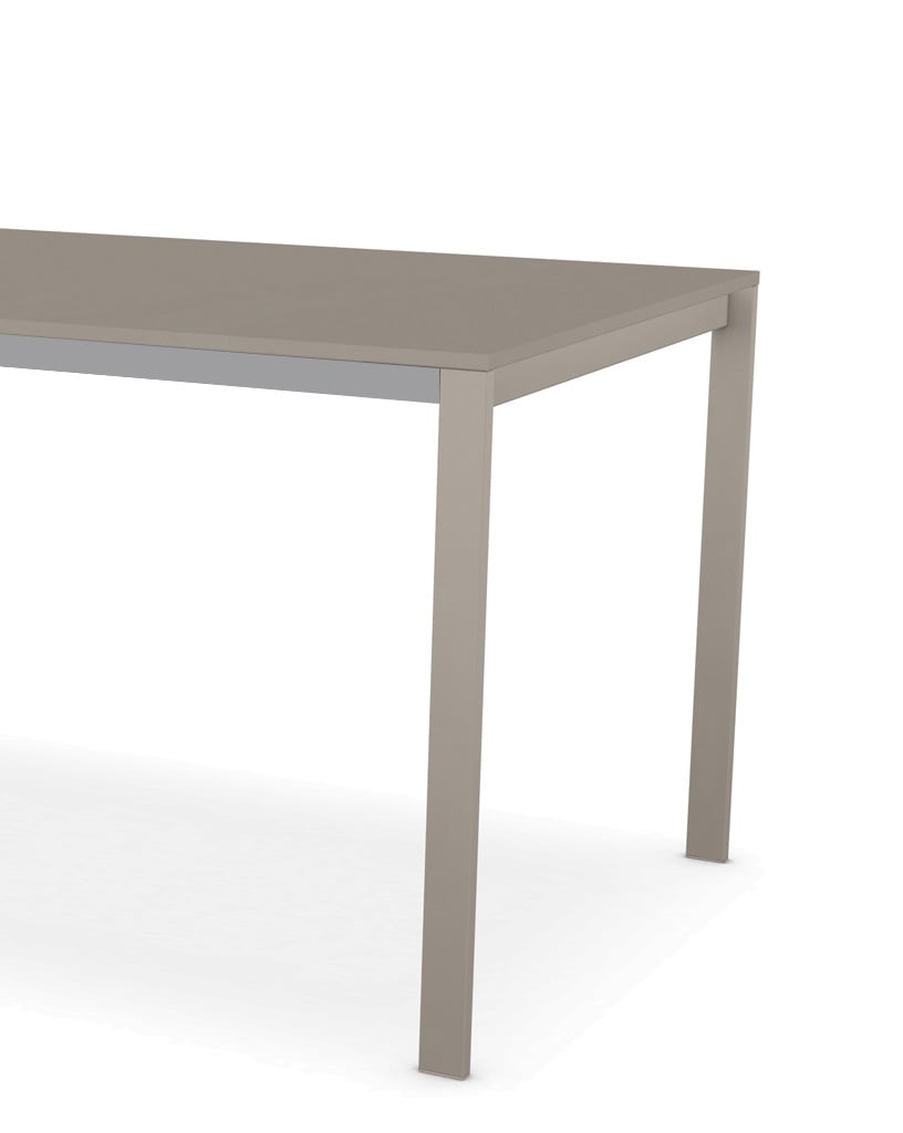 Kristalia be-Easy Fenix-NTM® Indoor Tisch (Tischplatte Biberbraun Ottawa 0717, Beine Biberbraun Ottawa 0717 lackierter Stahl, 79 x 123cm)