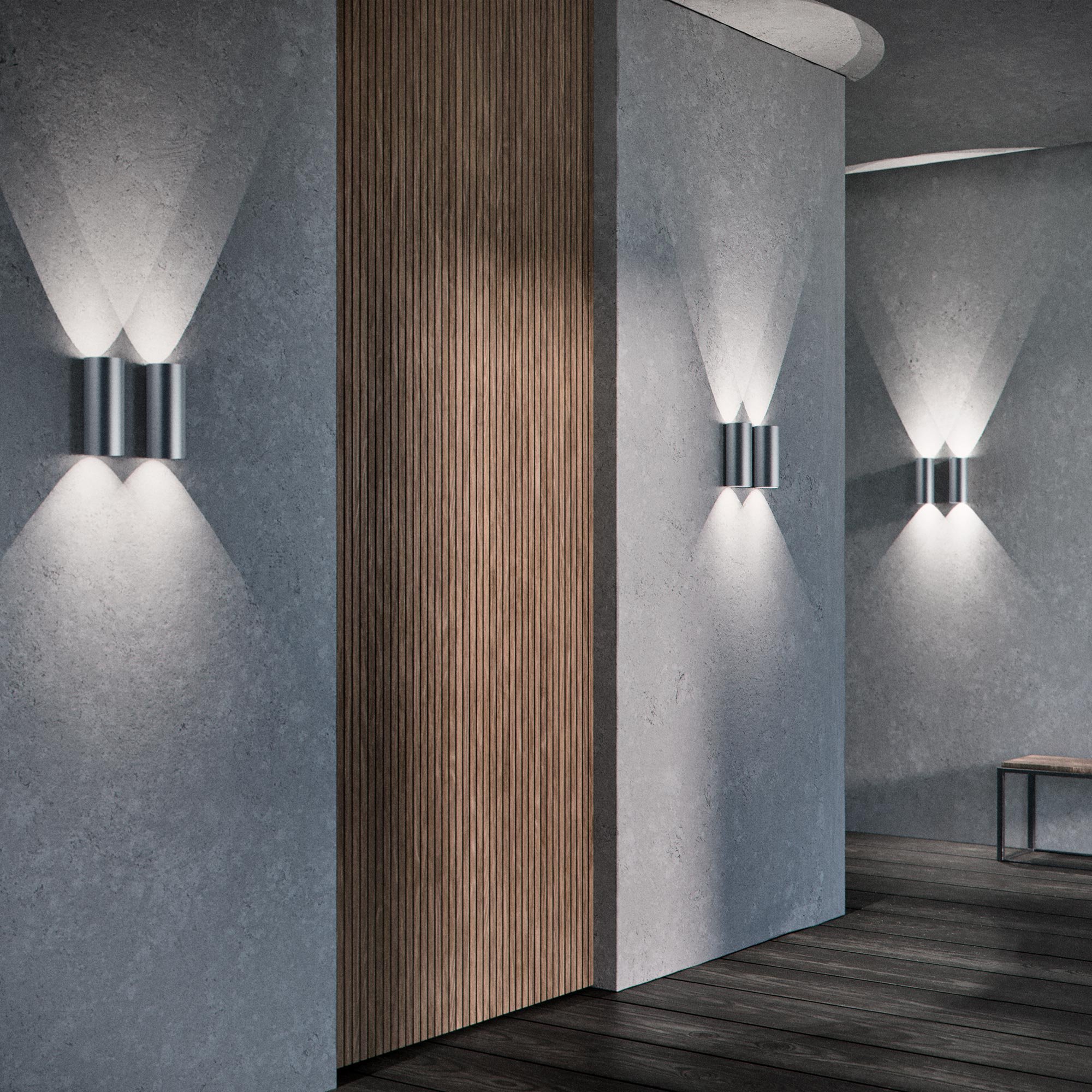 Light Point Zero W1 Wandleuchte (schwarz / gold)