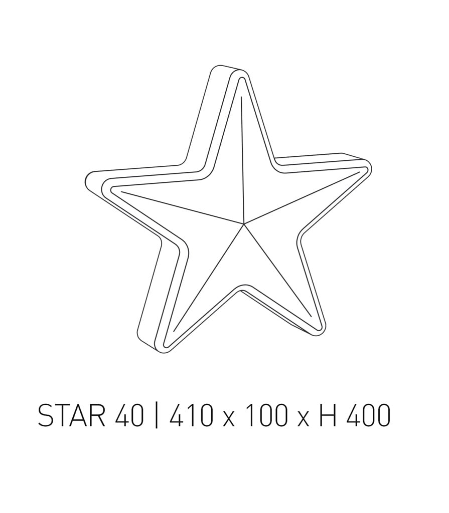 Moree Star 40 LED Akku Outdoor Stern Bodenleuchte / Wandleuchte