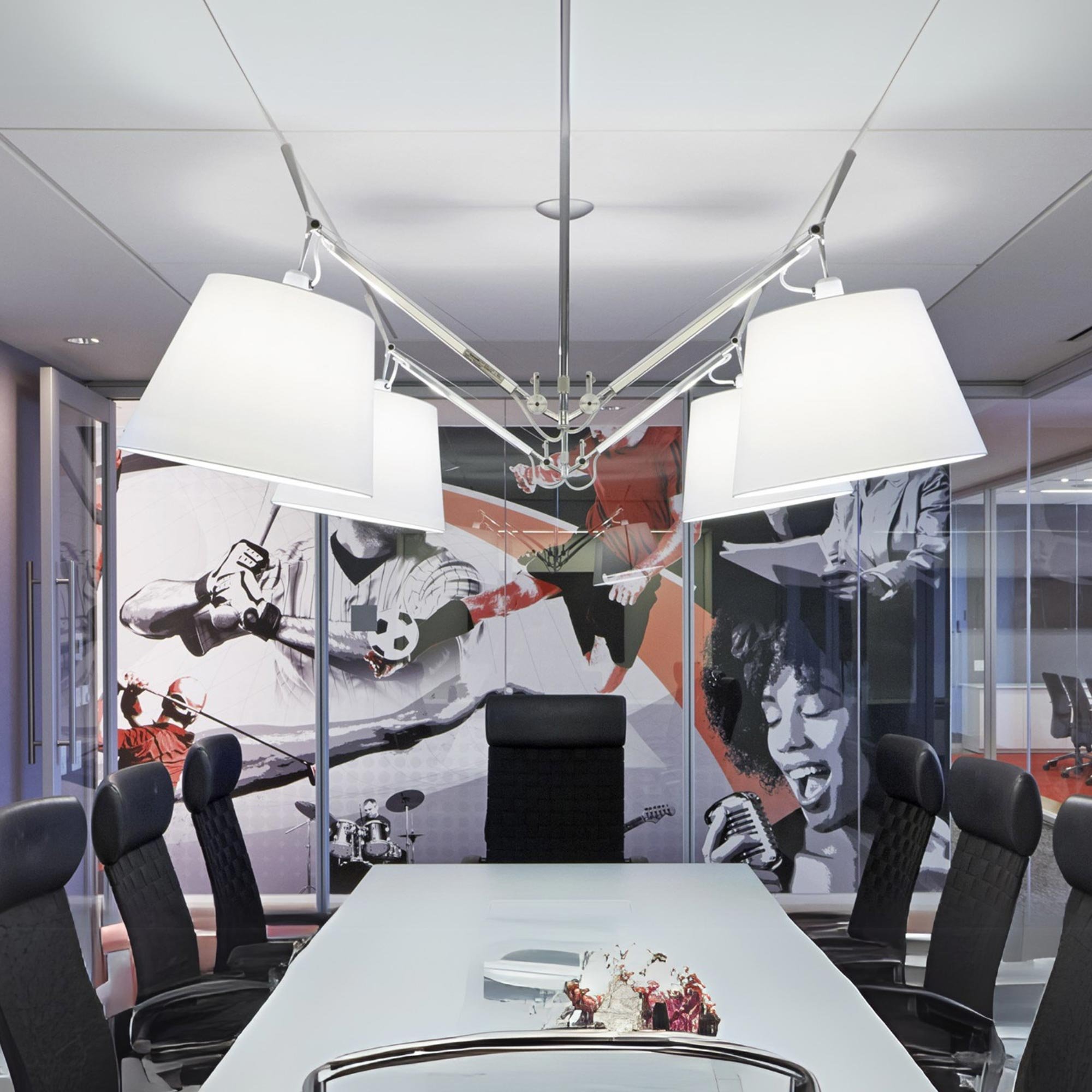 Artemide Tolomeo Basculante 2 Bracci Pendelleuchte (Ø 24cm Pergamentschirm)