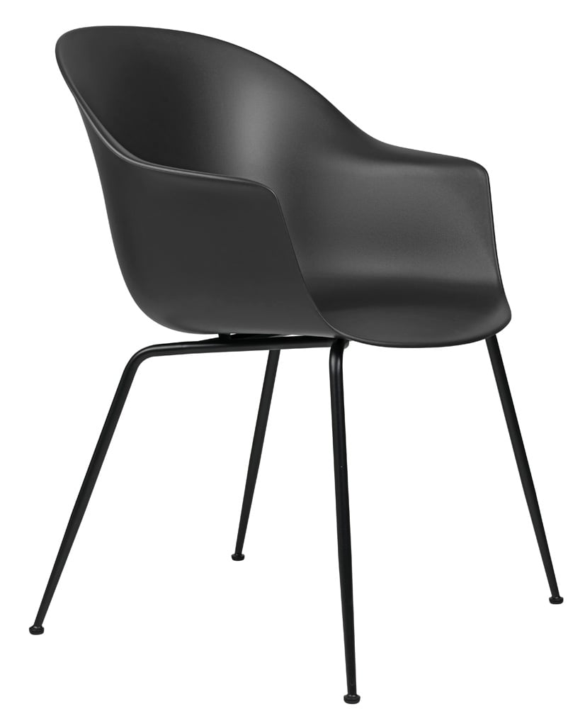 Gubi Bat Dining Chair Stuhl, Metallbeine schwarz