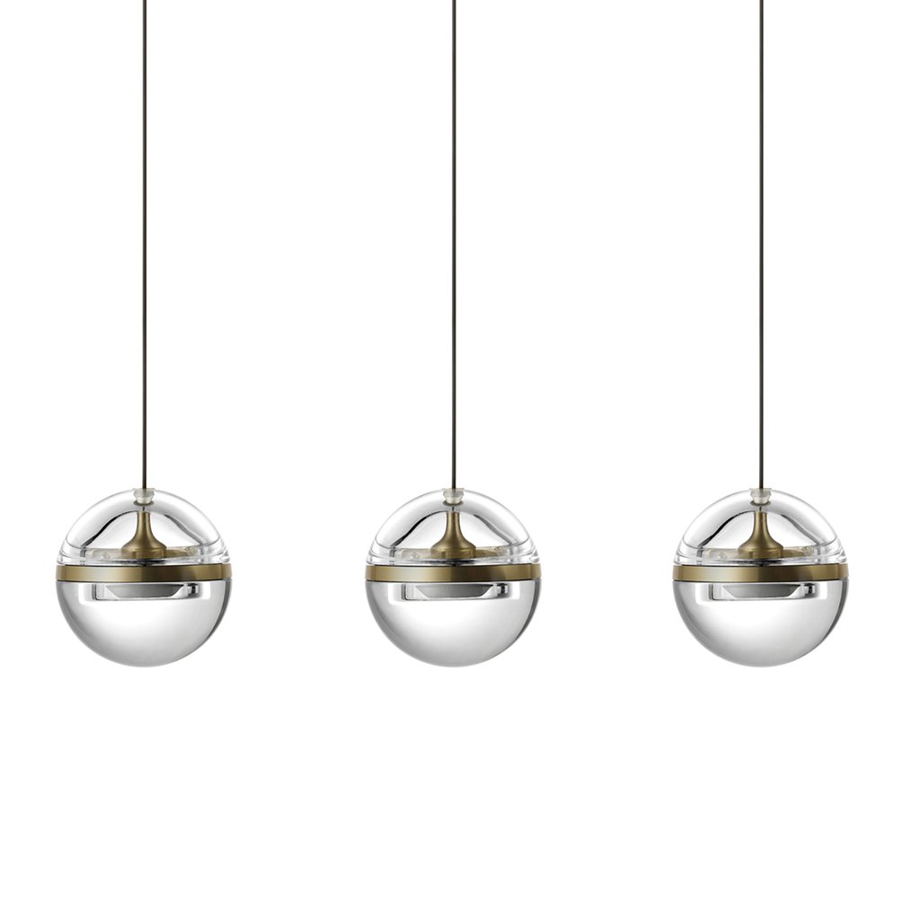 Lumina Limbus Linear 3 Pendelleuchte (schwarz eloxiert, warmweiß (3000K))
