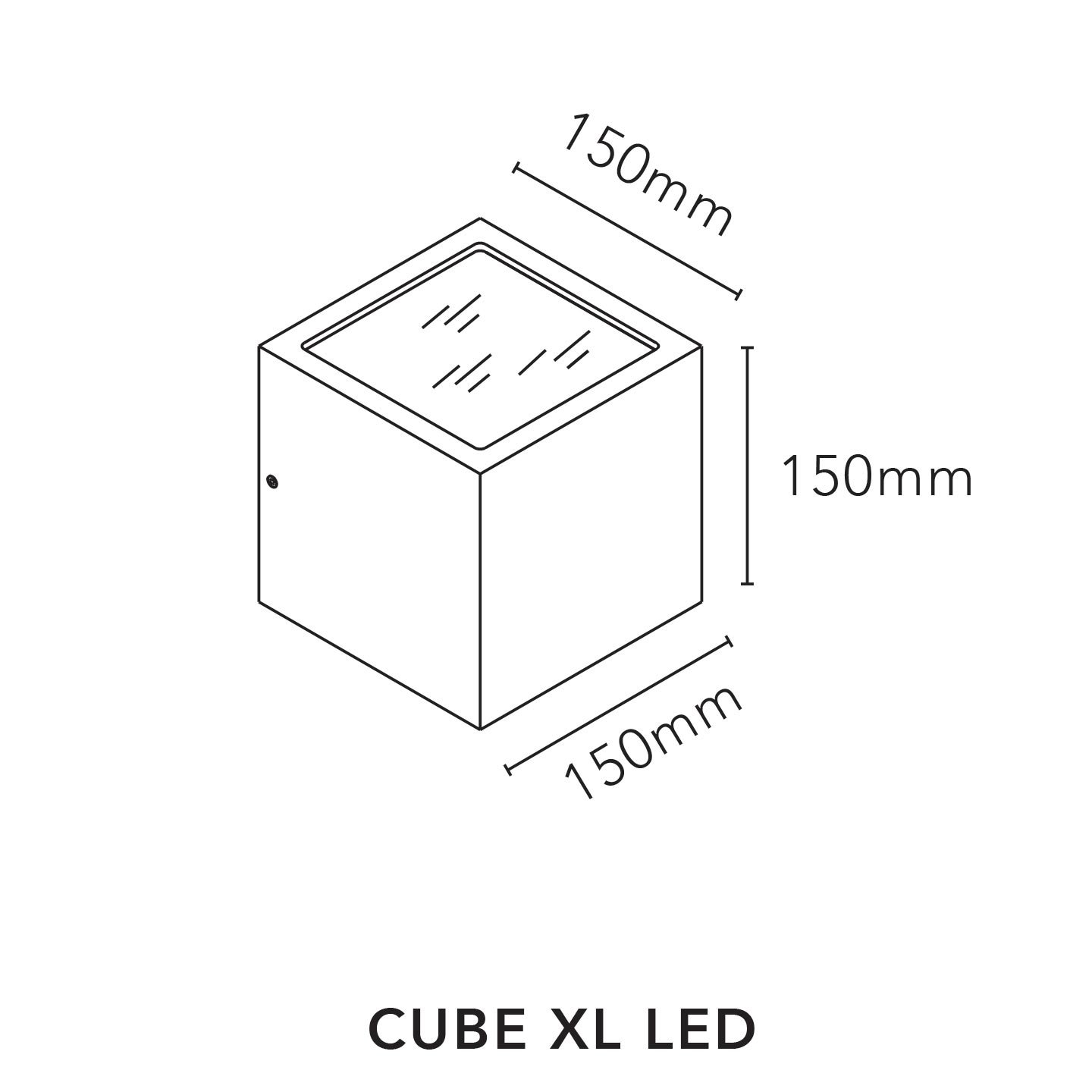 Light Point Cube XL LED Wandleuchte (rust)