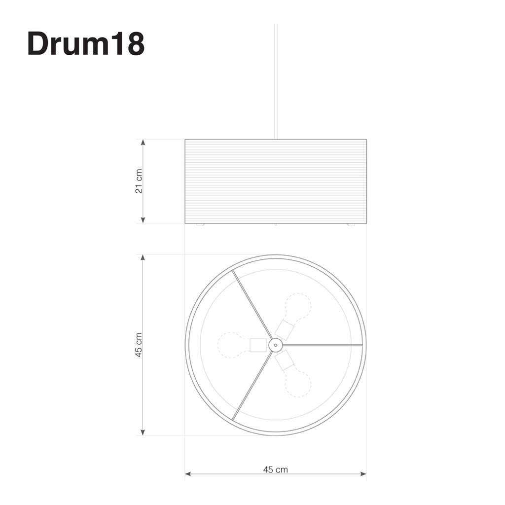 graypants drum18 pendelleuchte technische zeichnung