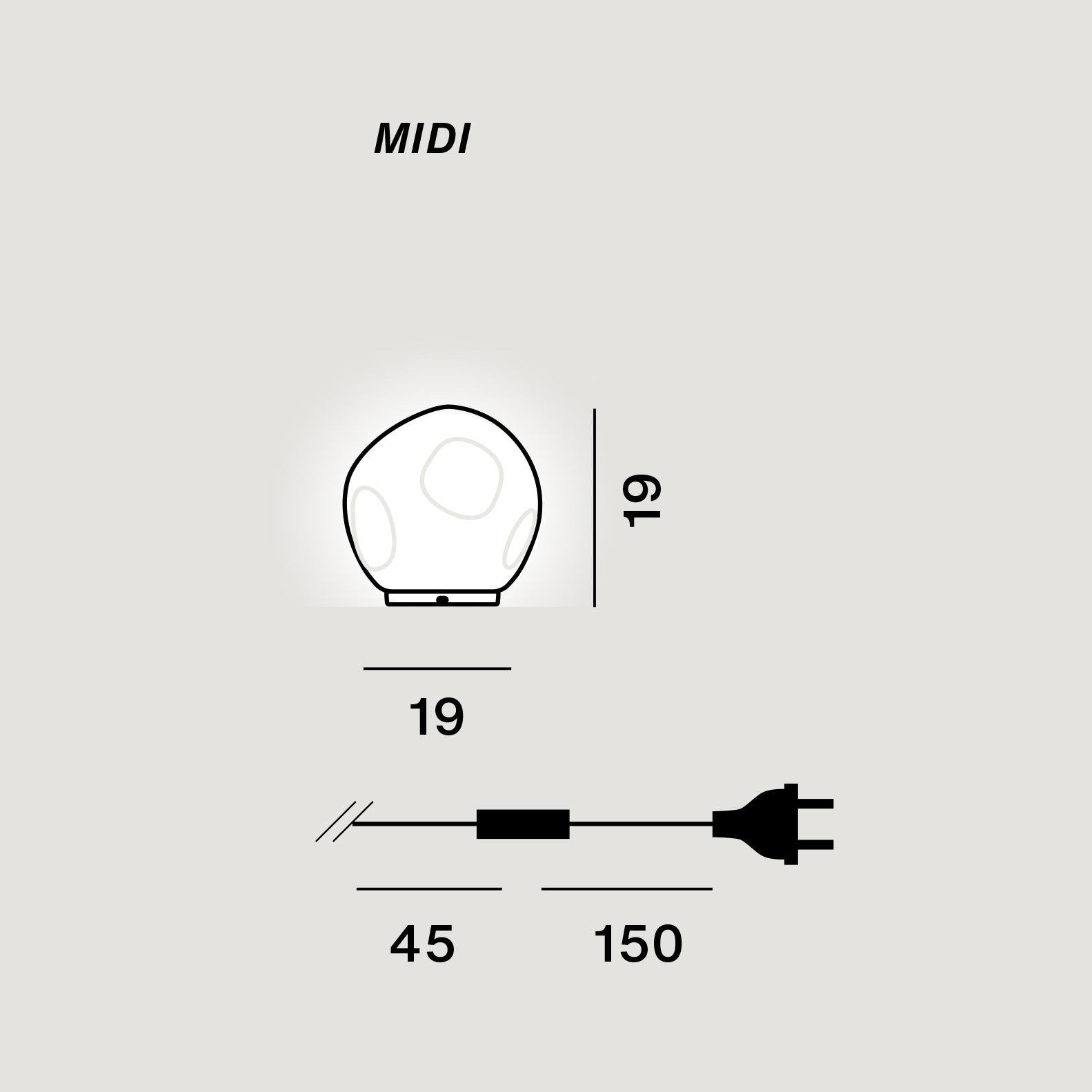 Foscarini Hoba Midi Tischleuchte (Ein- / Aus)