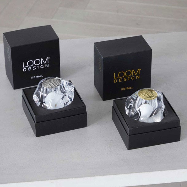 Loom Design Ice Ball Tischleuchte / Akkuleuchte (chrom)