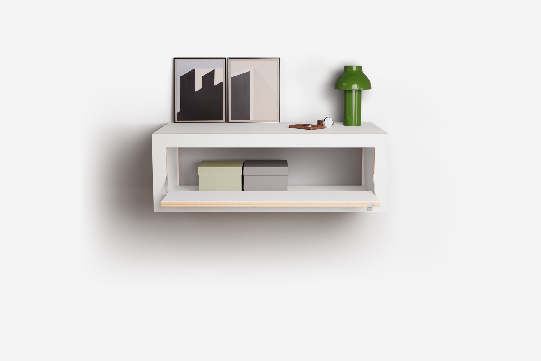 Ambivalenz Fläpps Box Wandkonsole 80x27x40 (weiß)