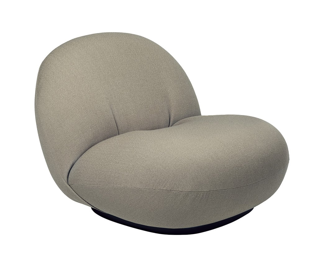 Gubi Pacha Lounge Chair Sessel, fixe Basis schwarz