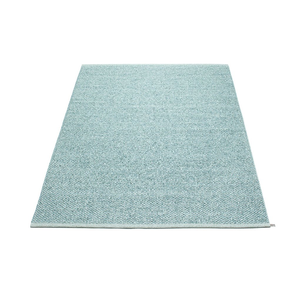 pappelina svea outdoor teppich azurblau metallic blass tuerkis 140x220