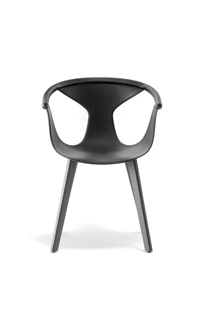Pedrali Fox 3725 Stuhl schwarz gebeizt schwarz Front