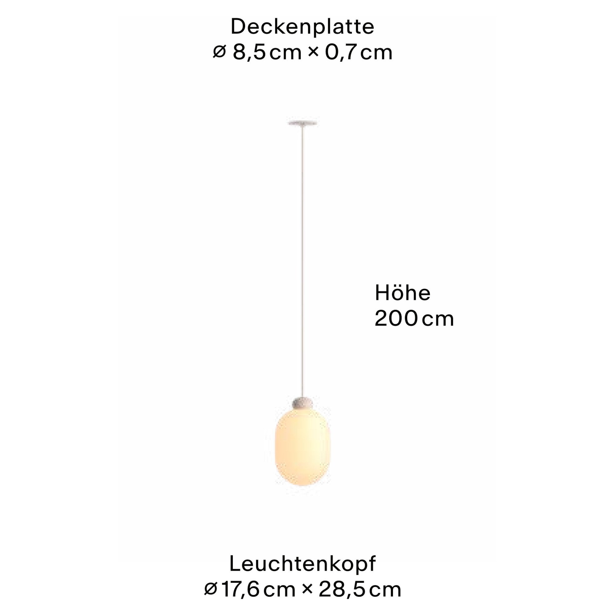 GRAU Sun LED Einbau Pendelleuchte (Sand White)