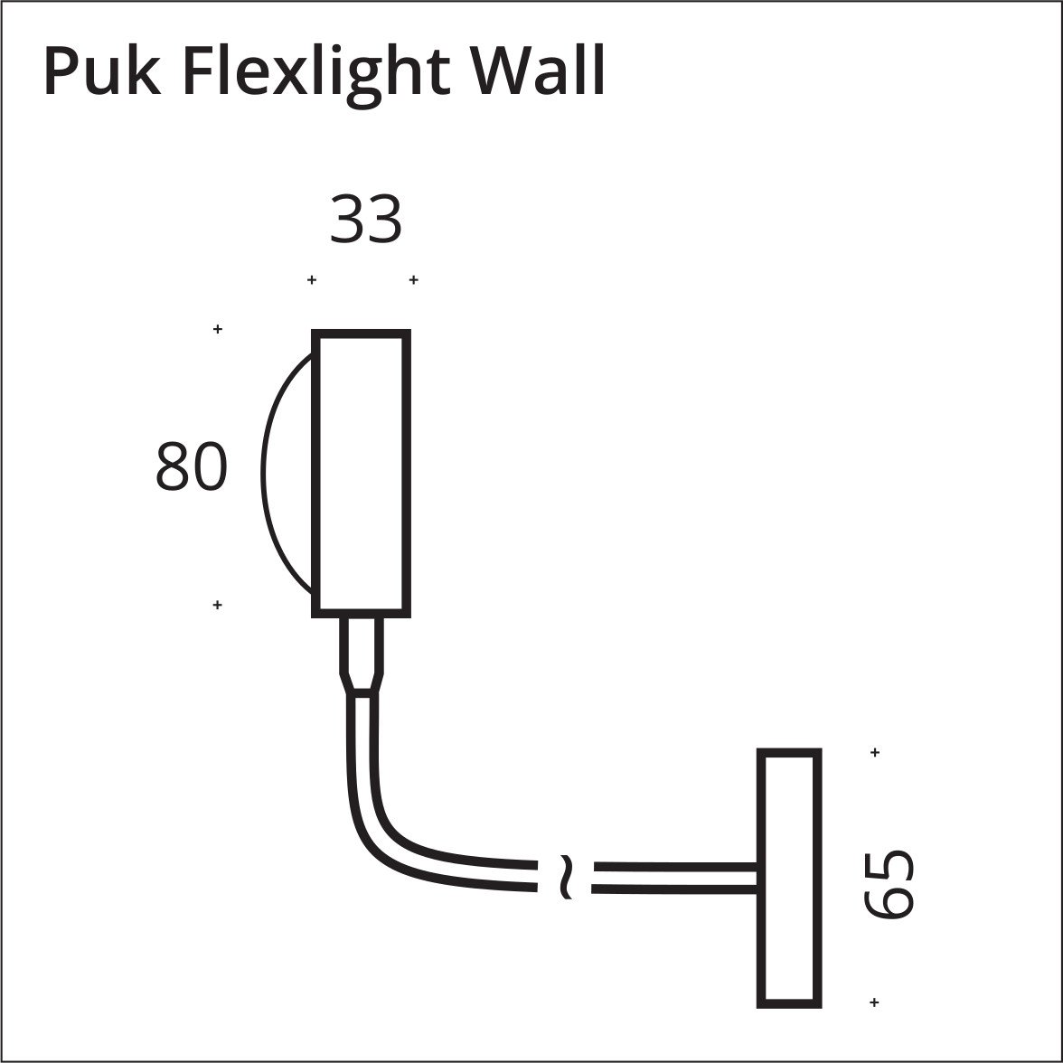Top Light Puk Mini Flexlight Wall Wandleuchte (20 cm, nickelmatt, ohne Abdeckung (für Nachbestellungen), Standard-Fassung)