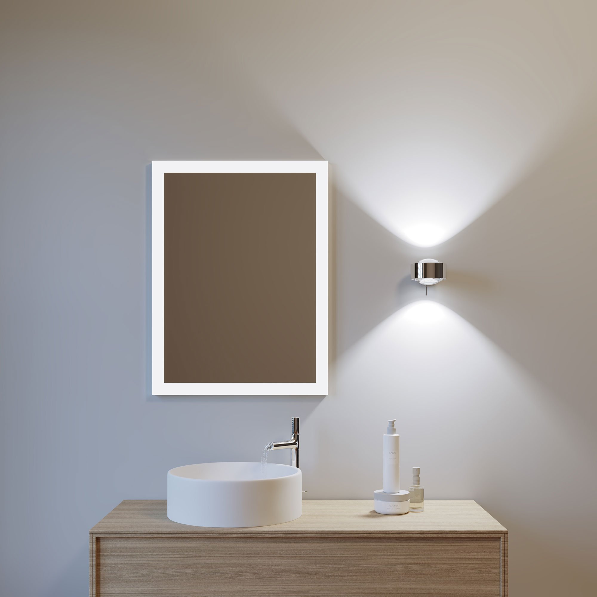 Top Light Avantgarde Puk! 120 Wall LED Wandleuchte (nickelmatt, ohne Abdeckung (für Nachbestellungen))