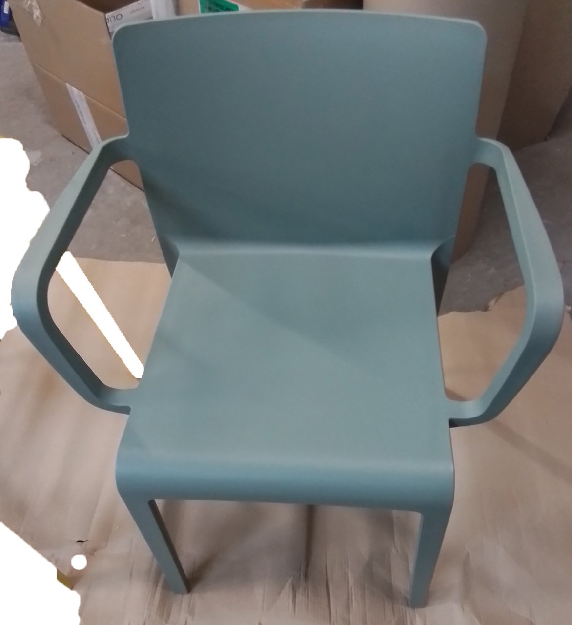 Pedrali Volt 675 Stuhl mit Armlehne - grün - Aussteller