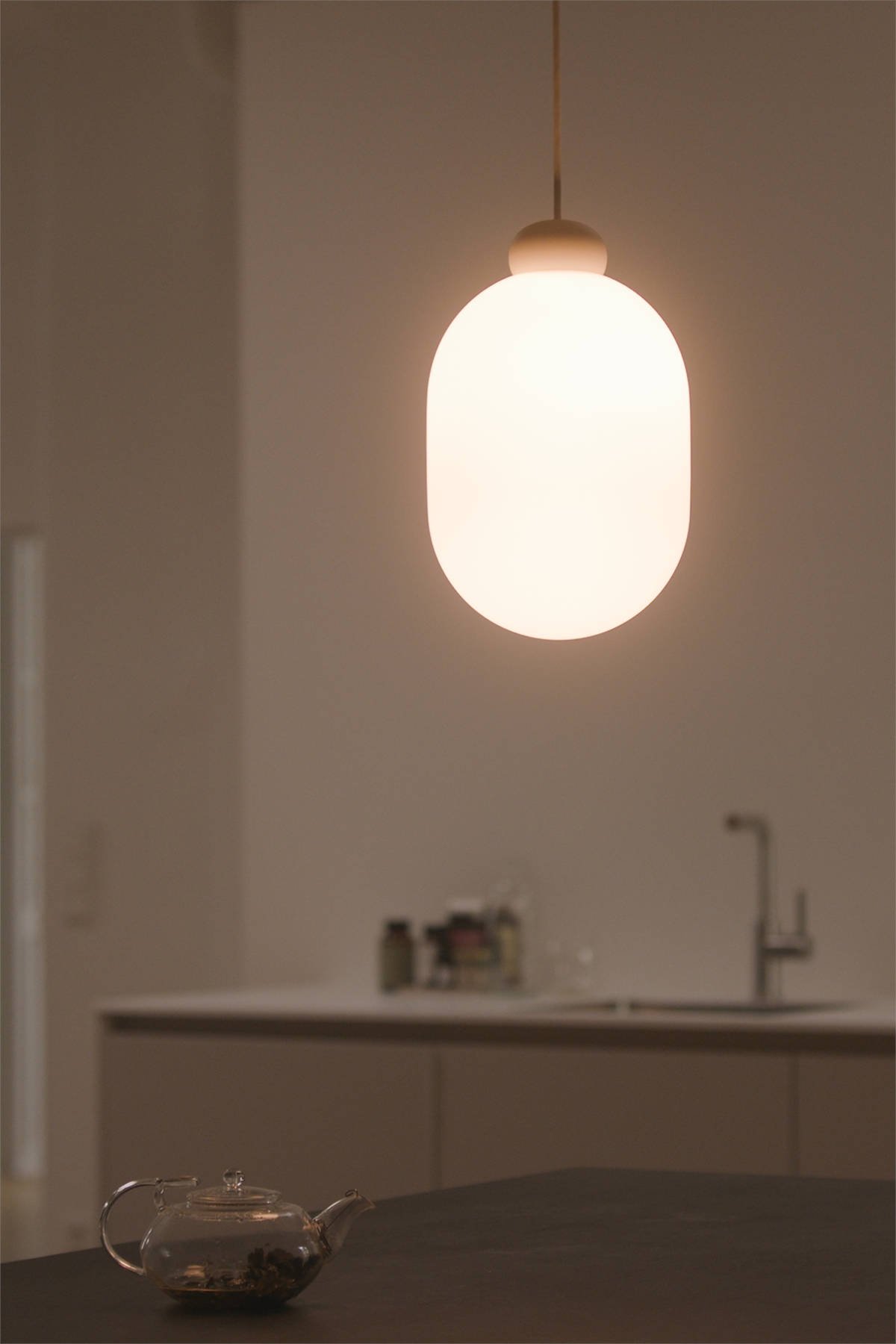 GRAU Sun LED Einbau Pendelleuchte (Sand White)