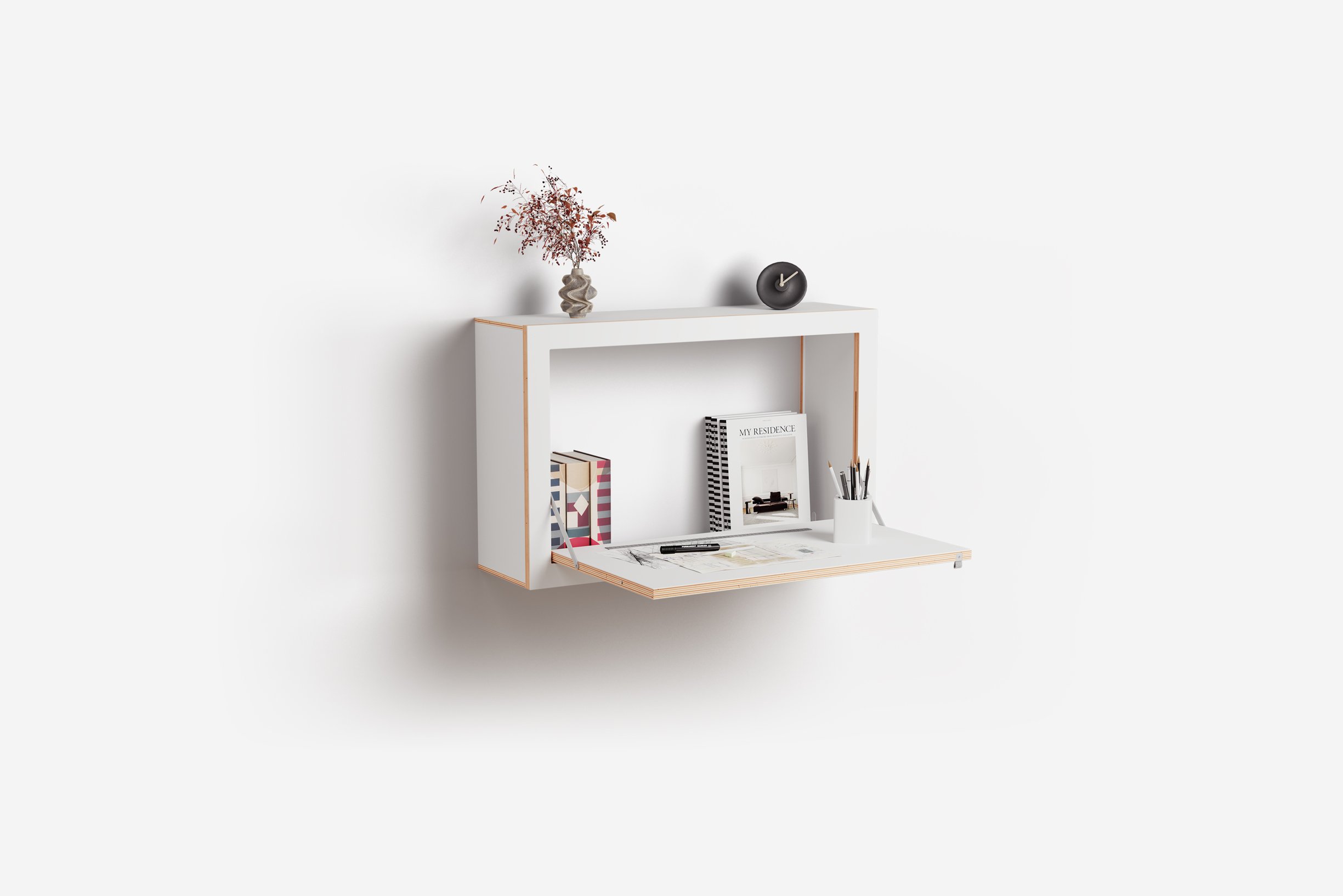 Ambivalenz Fläpps Box Sekretär 80x50x20 (weiß)