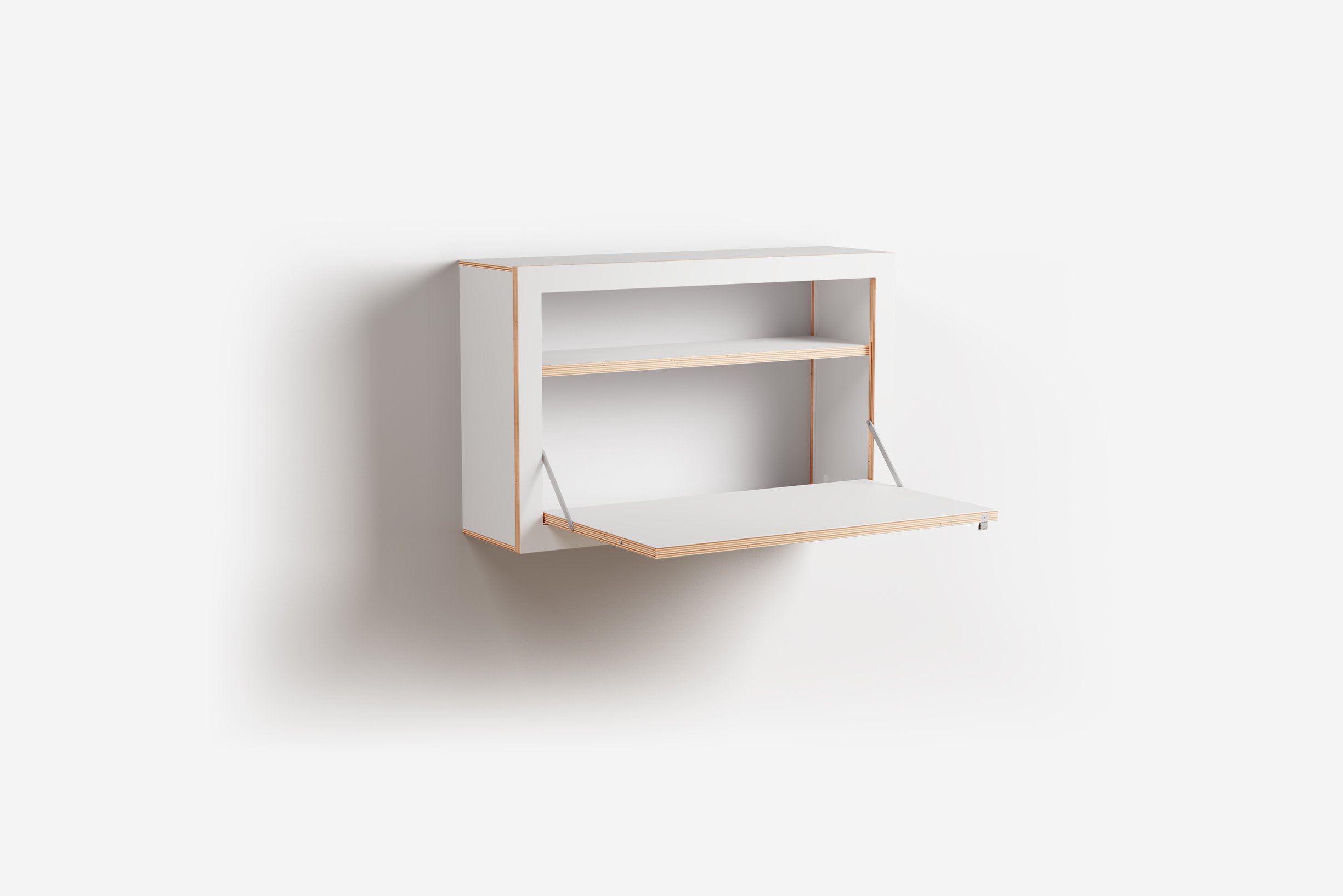 Ambivalenz Fläpps Box Sekretär 80x50x20 (weiß)