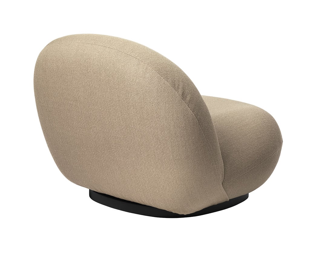 Gubi Pacha Lounge Chair Sessel, drehbare Basis schwarz
