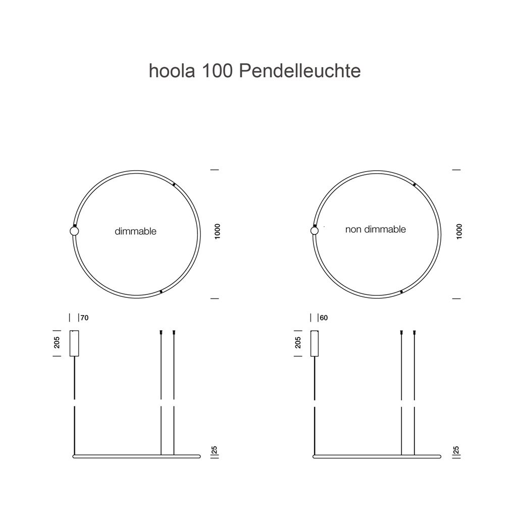 tossb hoola 100 pendelleuchte technische zeichnung
