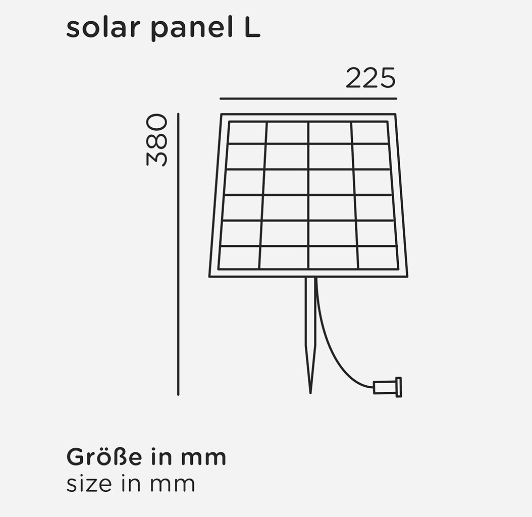 IP44.de solar panel L Solarpanel für solar join Leuchten