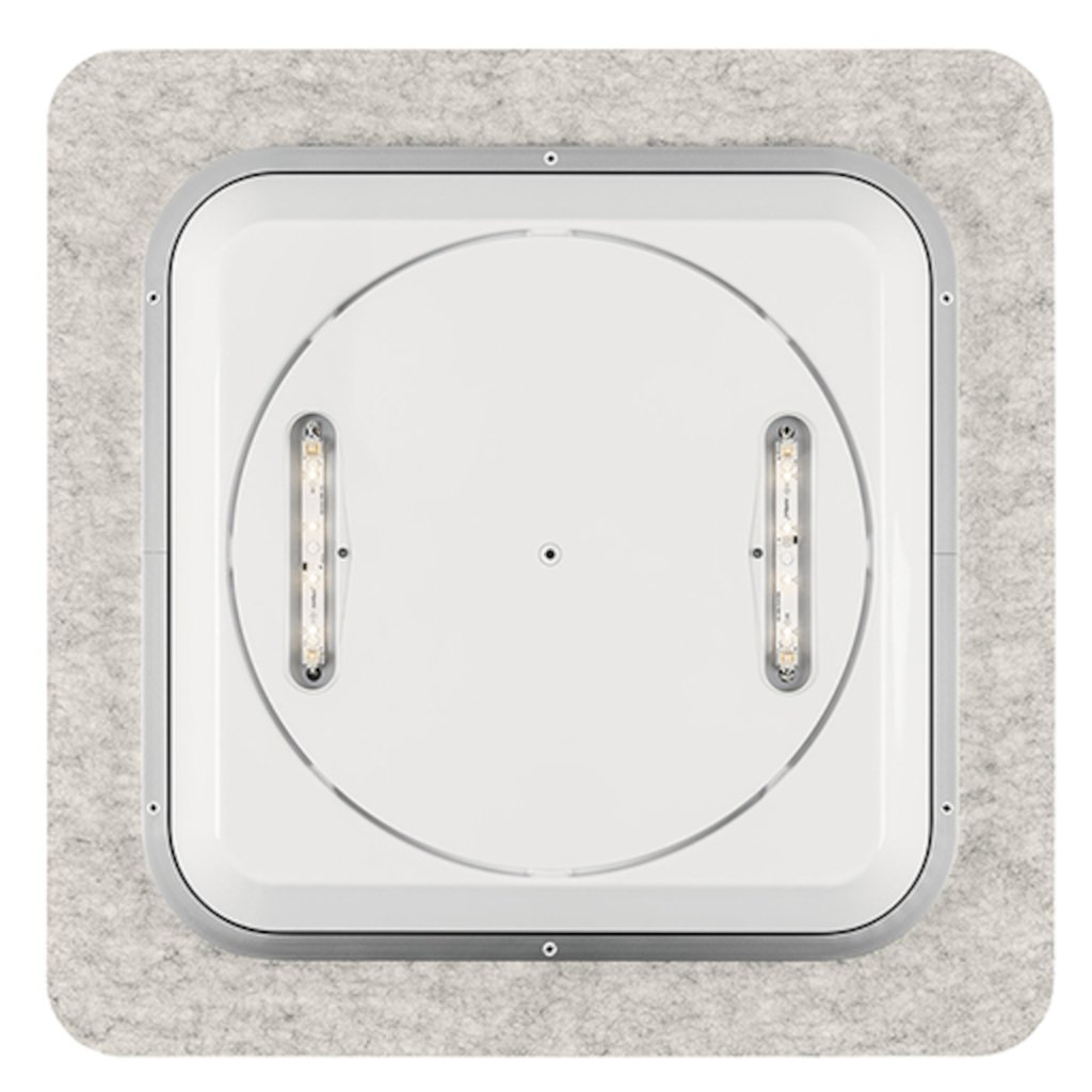 Nimbus Lighting Pad Q 600 Pendelleuchte (ohne Indirektanteil, grau, extra-warmweiß (2700K), 200cm)