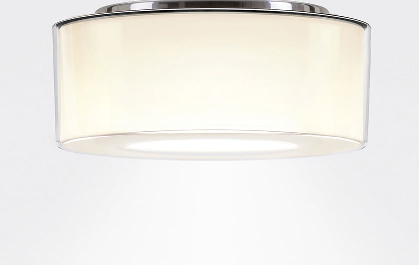 2 x Acrylglasschirm klar, Reflektor opal (zylindrisch)