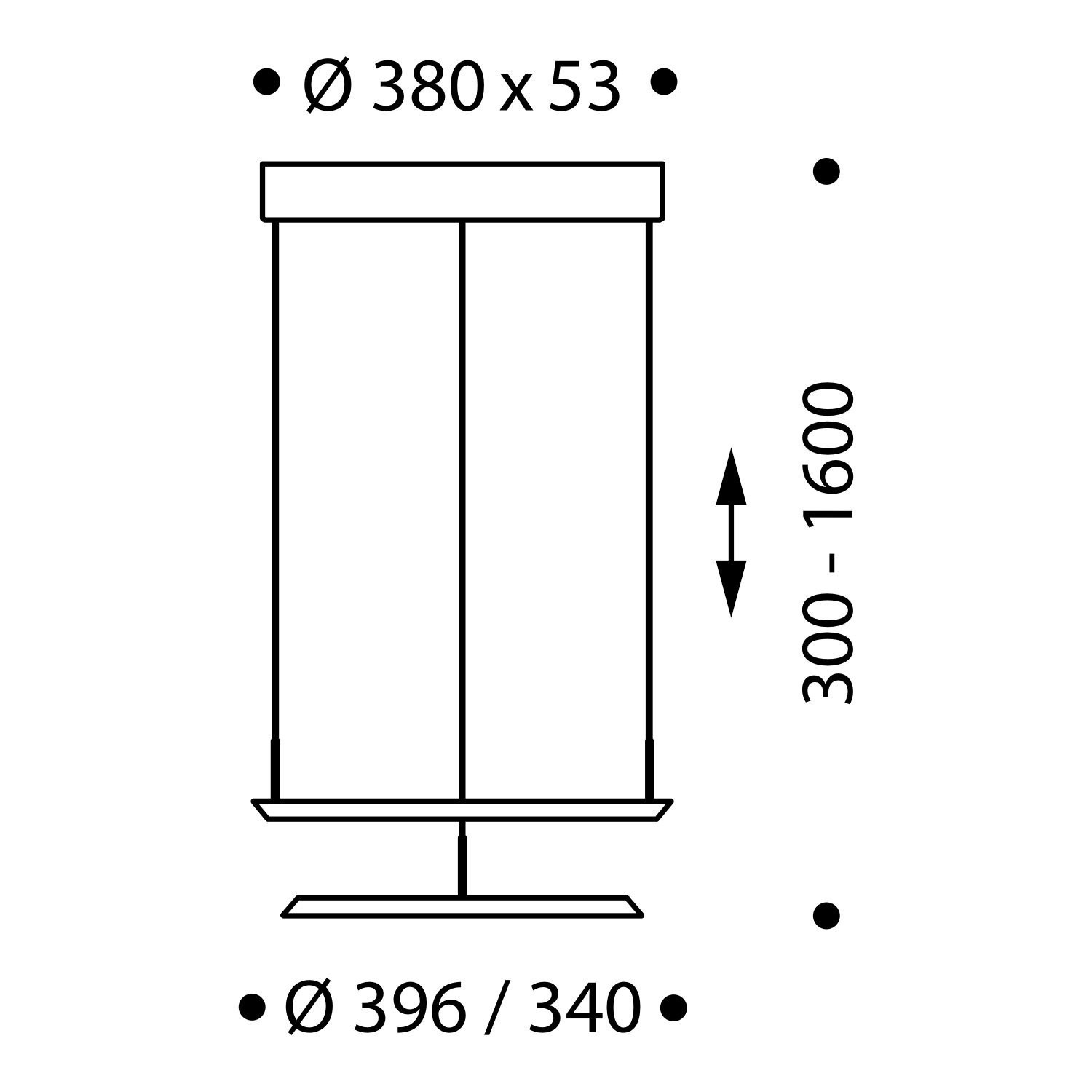 Oligo Yano LED Pendelleuchte mit schwarzem Baldachin (bronze)