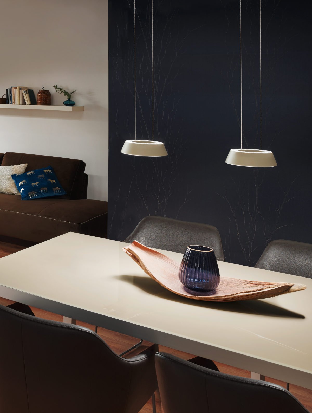 Oligo Glance LED Pendelleuchte mit unsichtbarer Höhenverstellung 2-flammig (weiß, weiß matt)