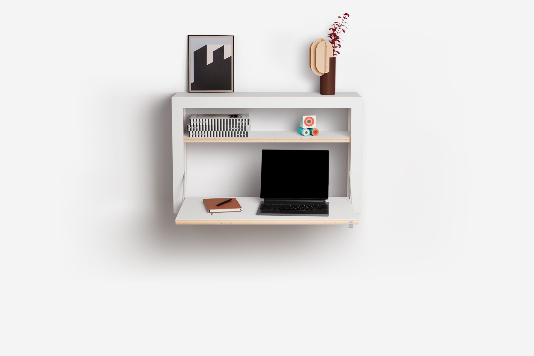 Ambivalenz Fläpps Box Sekretär 80x50x20 (weiß)
