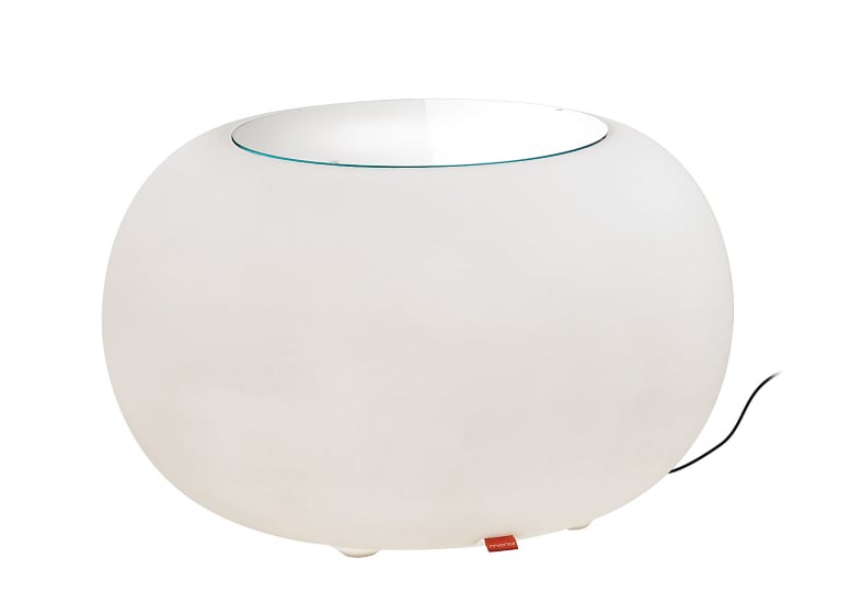 Moree Bubble Outdoor LED Beistelltisch / Hocker (Glasplatte)