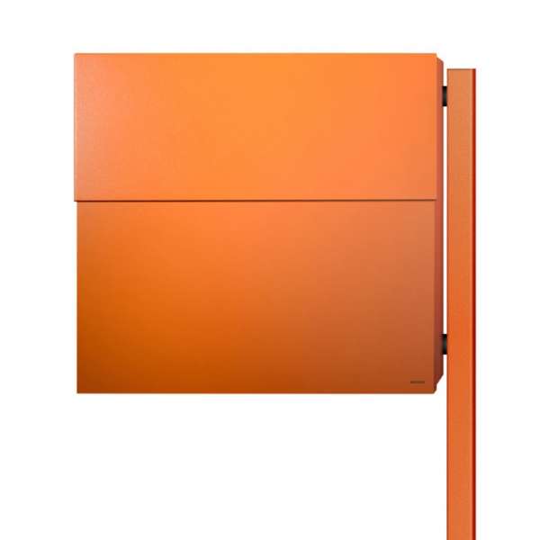 radius design letterman xxl 2 briefkasten orange mit pfosten