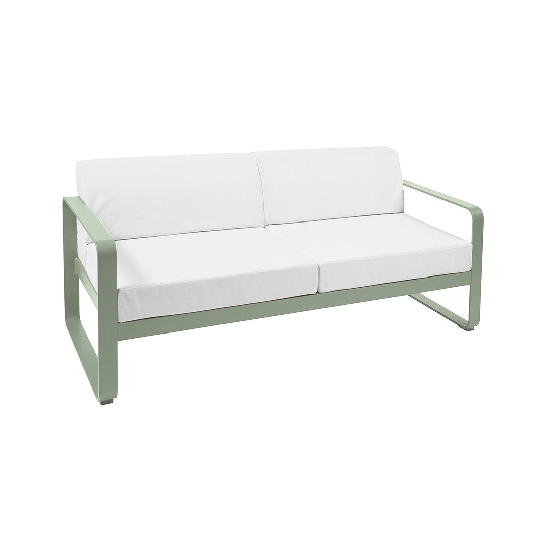 Fermob Bellevie 2-Sitzer Sofa mit grauweißem Kissen